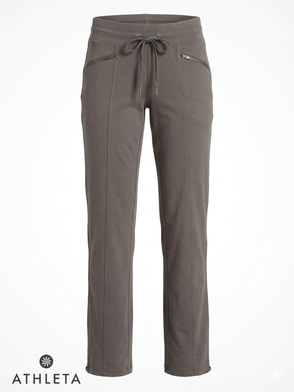 Athleta Dipper Pants Small Petite SP Gray Yoga Hiking Commute Lounge Trousers - Picture 1 of 10